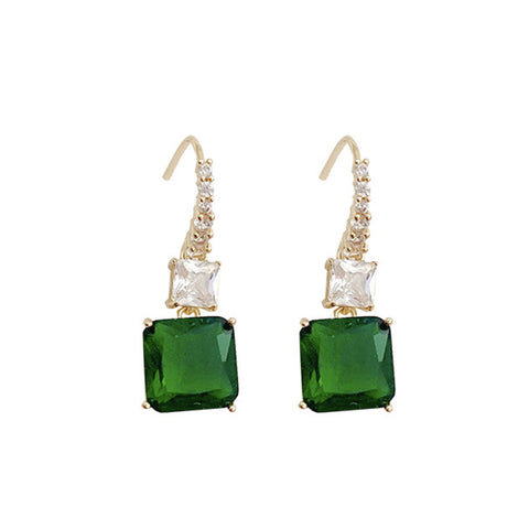 The Rich Girl - Emerald Trendy Earring Set